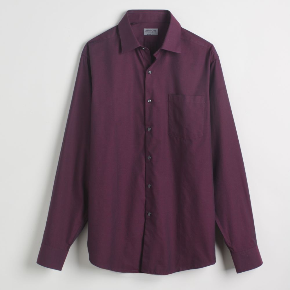 Arrow Men's Solid Fitted Dress Shirt