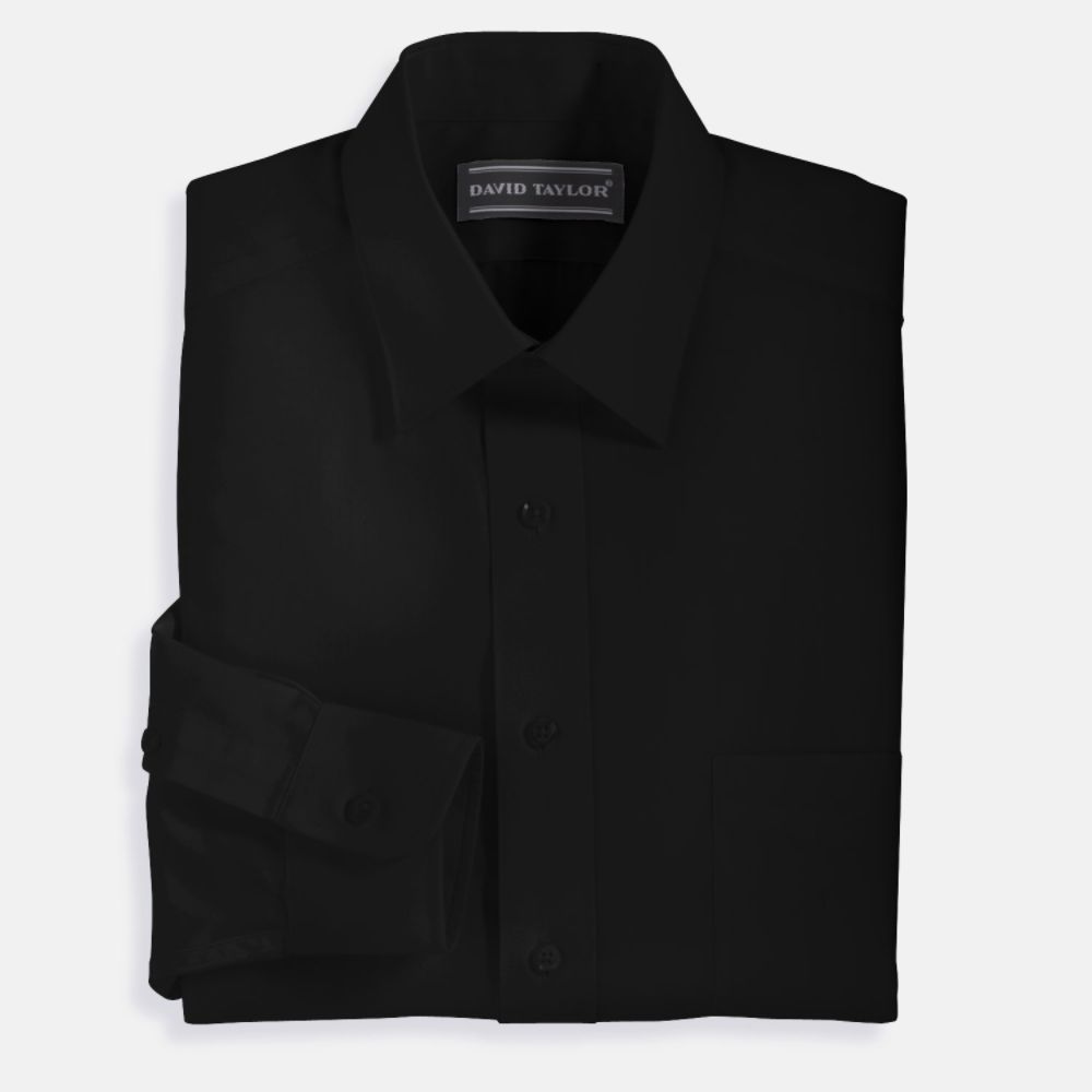 David Taylor Long Sleeve Broadcloth Dress Shirt