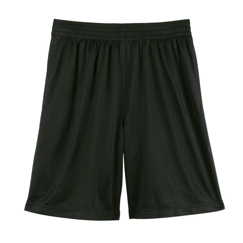 Athletech Men's Solid Color Open Hole Mesh Basketball Shorts