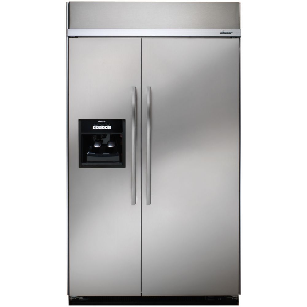 Dacor Stainless Steel Epicure&reg; 25.3 cu. ft. Built-In Side-by-Side Refrigerator - EF42DBS