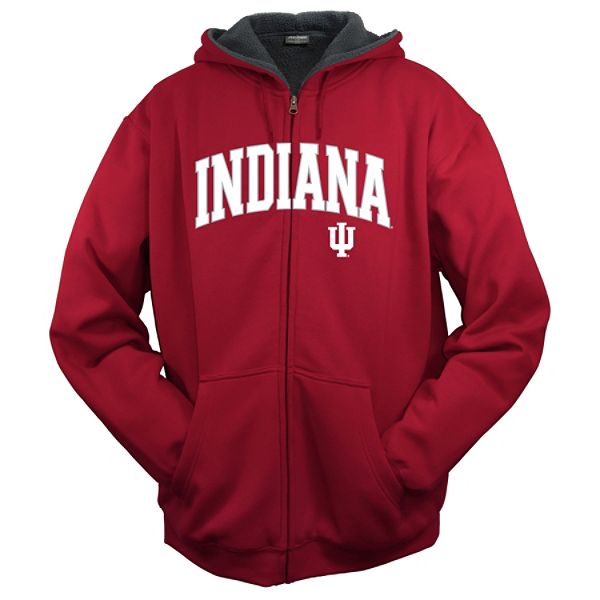 Ncaa Men's Indiana Hoosiers Full Zip Fleece Hoodie