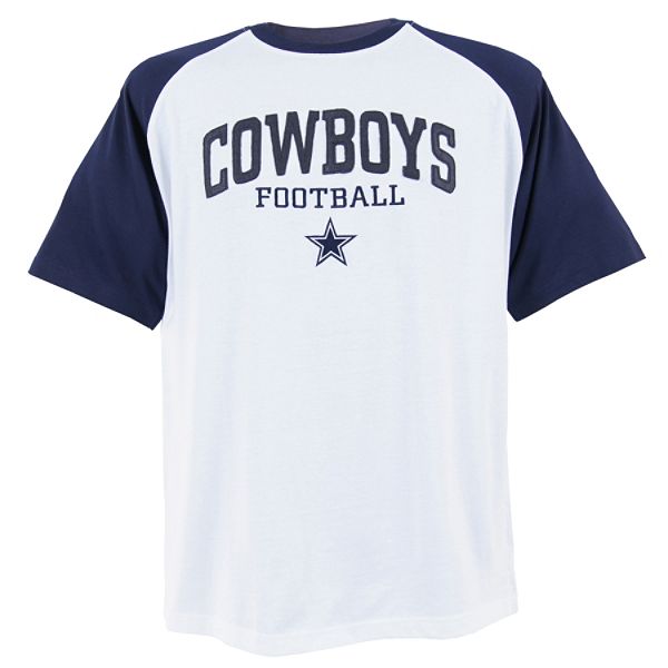 Nfl Men's Raglan Crew Neck Dallas Cowboys T-shirt - White