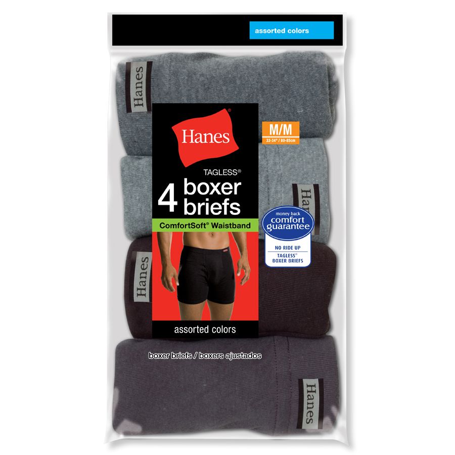 Hanes Men's ComfortSoft Waistband Boxer Briefs - 4 Pack at Kmart.com