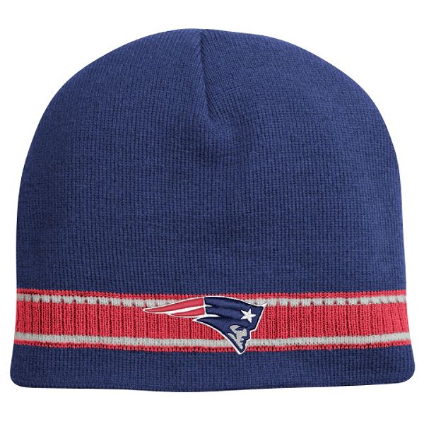 Nfl Men's New England Patriots Skull Knit Hat - One Size Fits All -