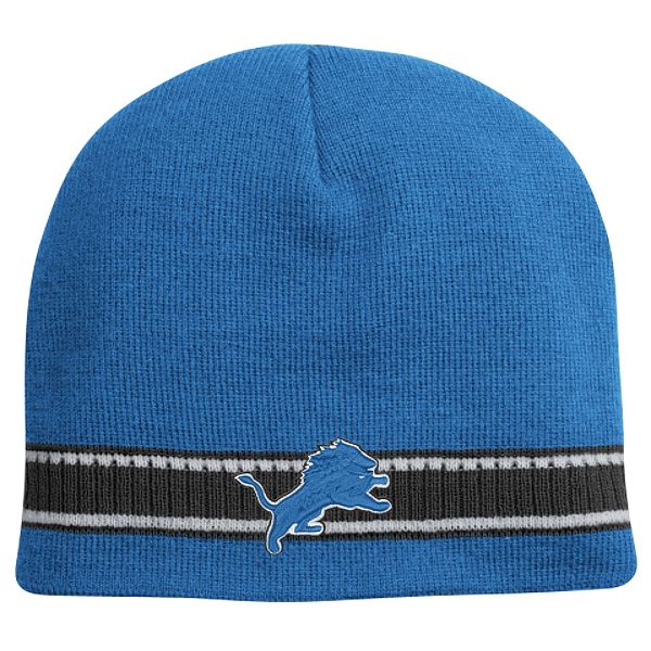 Nfl Men's Detroit Lions Skull Knit Hat - One Size Fits All -