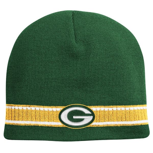 Nfl Men's Green Bay Packers Skull Knit Hat - One Size Fits All -