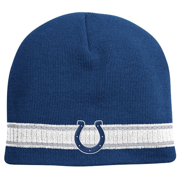 Nfl Men's Indianapolis Colts Skull Knit Hat - One Size Fits All -
