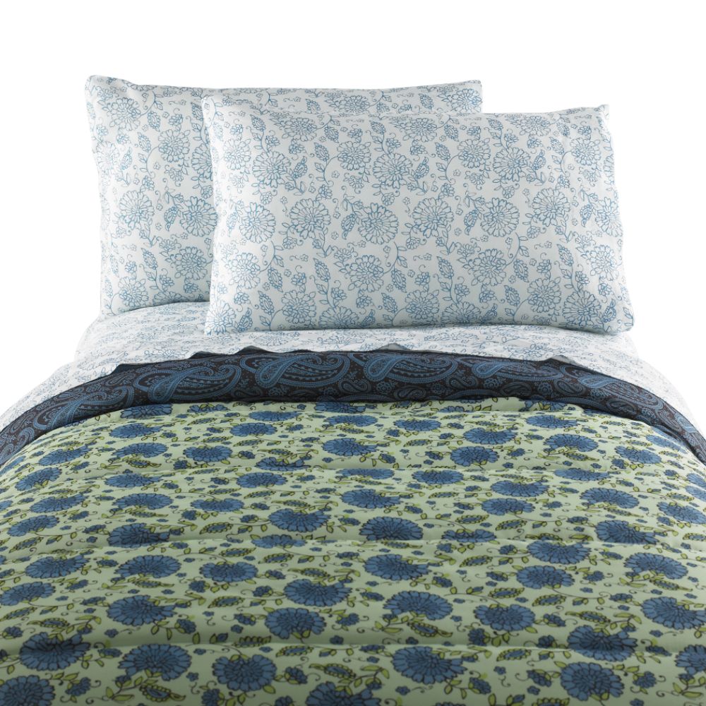 Essential Home 10 Piece Floral Paisley Bedding Set