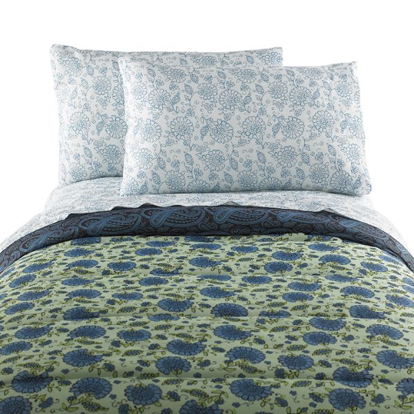 Essential Home 10 Piece Floral Paisley Bedding Set