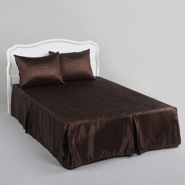 Essential Home 3-Piece Bedspread Set - Brown 