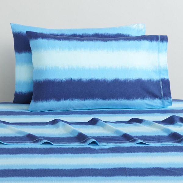 Coexist By Cannon Jersey Sheet Set Tie Dye Blue