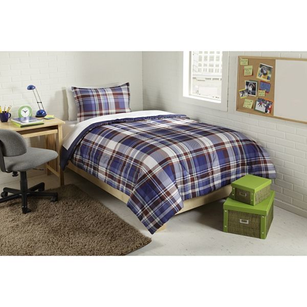 Coexist By Cannon Mini Comforter Set-belden Plaid