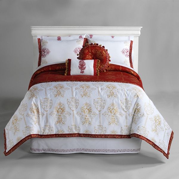 Jaclyn Smith Today Red Zanzibar Breakfast Decorative Pillow 048W017119500001P Jaclyn Smith Today 01711950