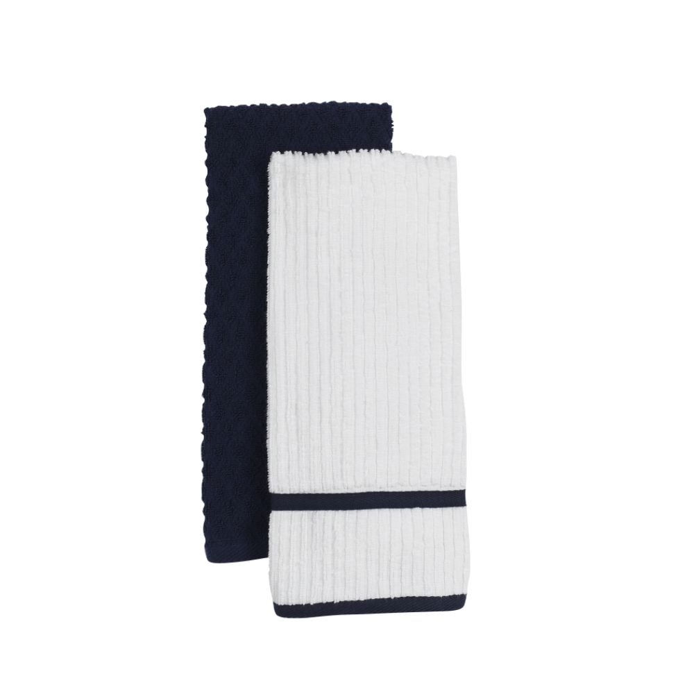 Country Living Blue Diamond And Terry Stripe 2 Pack Kitchen Towel at Sears.com