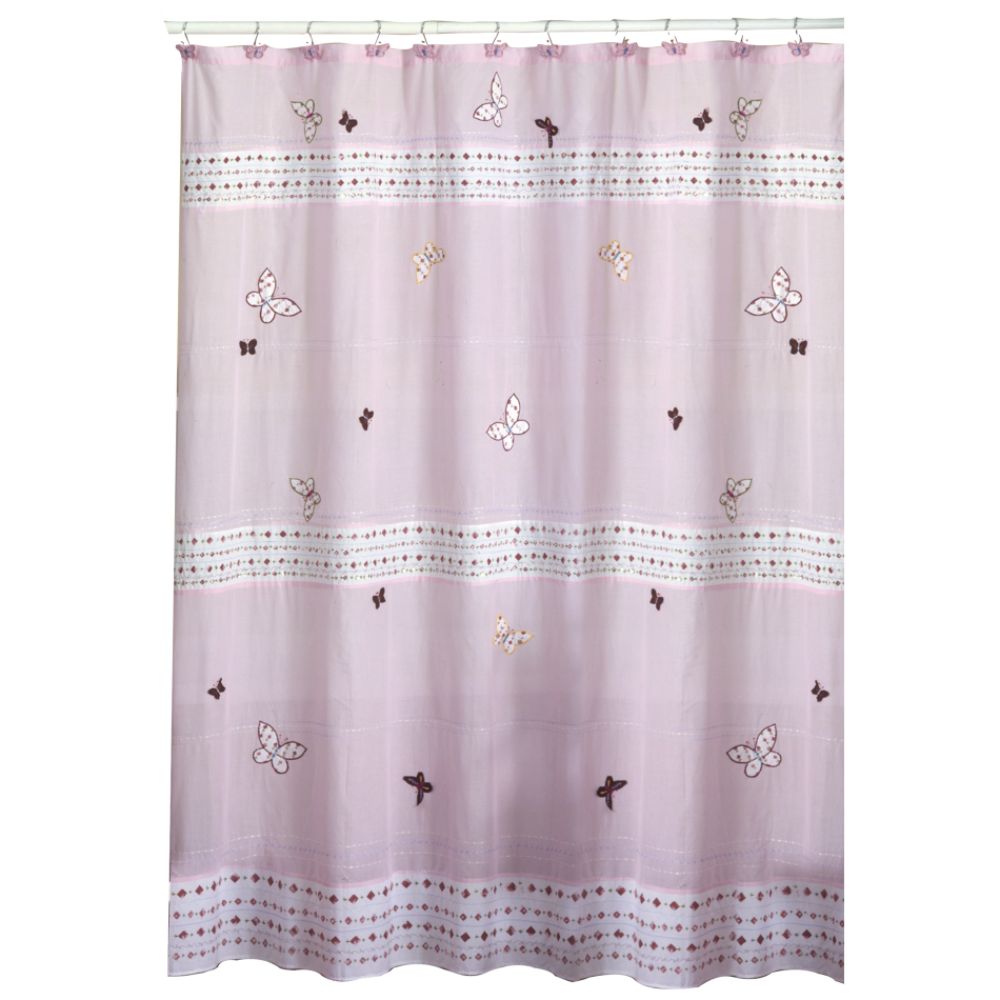 Non-branded Luna Pink Shower Curtain
