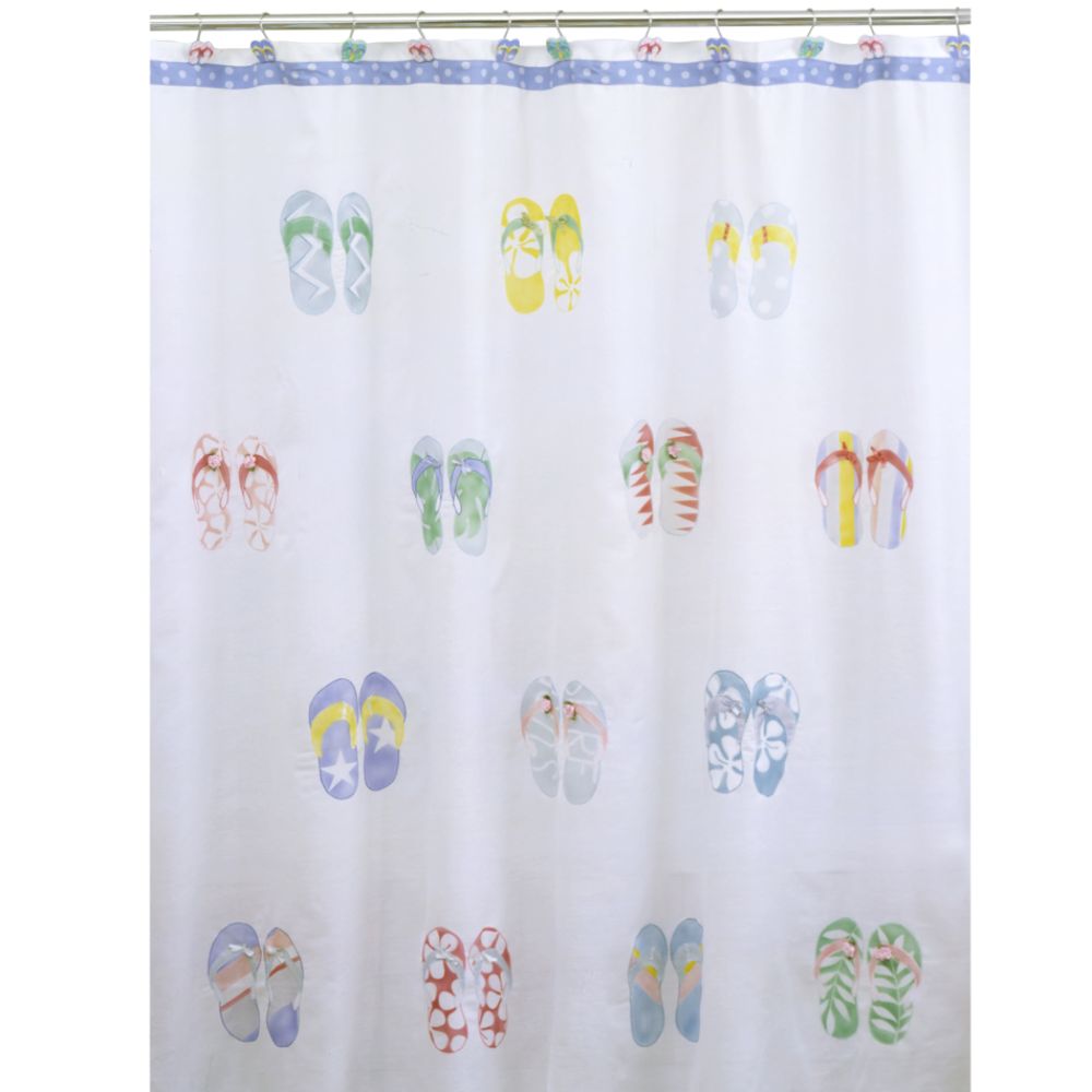 Non-branded Flip Flop Shower Curtain
