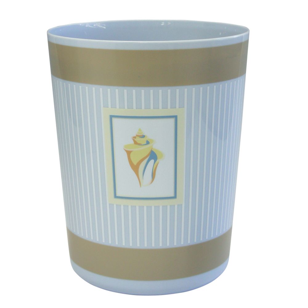 Non-branded Botanical Shell Wastebasket