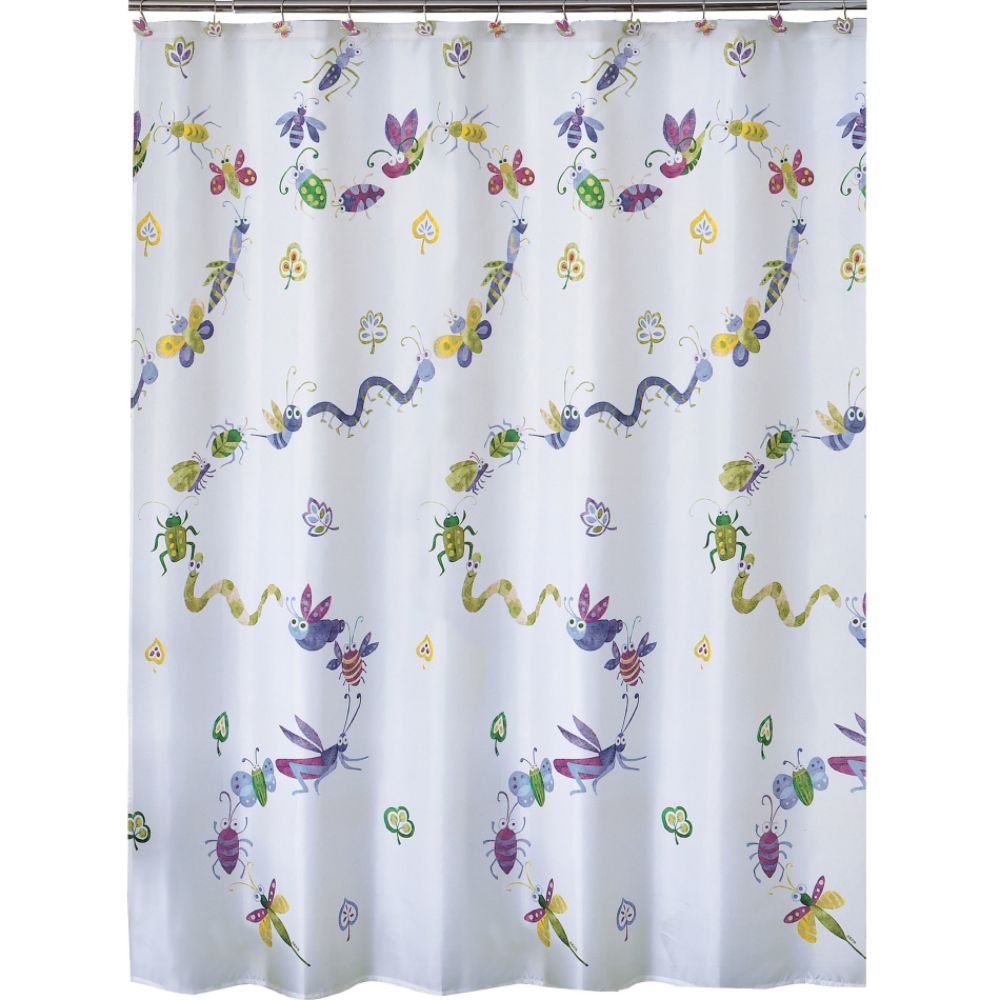 Bugs & Leaves Shower Curtain