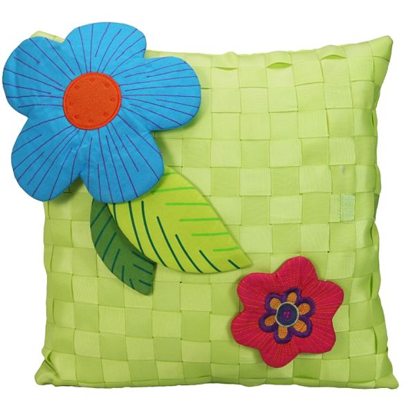 Kingdom Polynesian Woven Flower Pillow