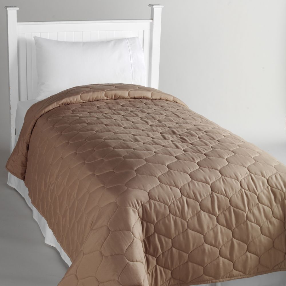 Essential Home Microfiber Quilt - Khaki