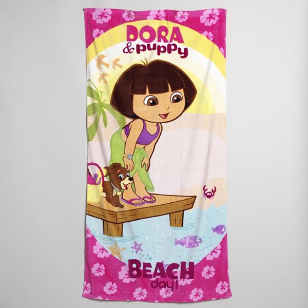 Dora And Puppy Beach Towel