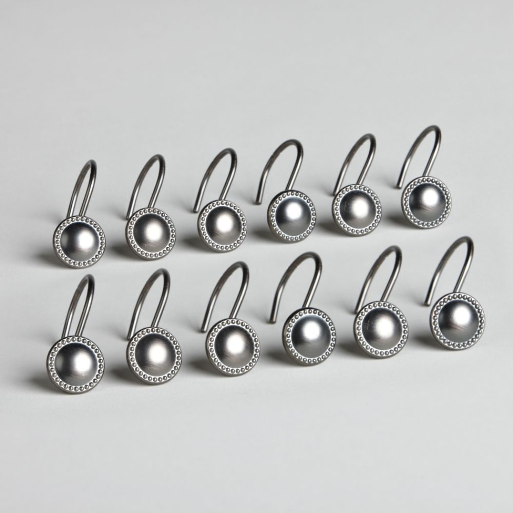Essential Home Bronze Beaded Round Shower Curtain Hooks