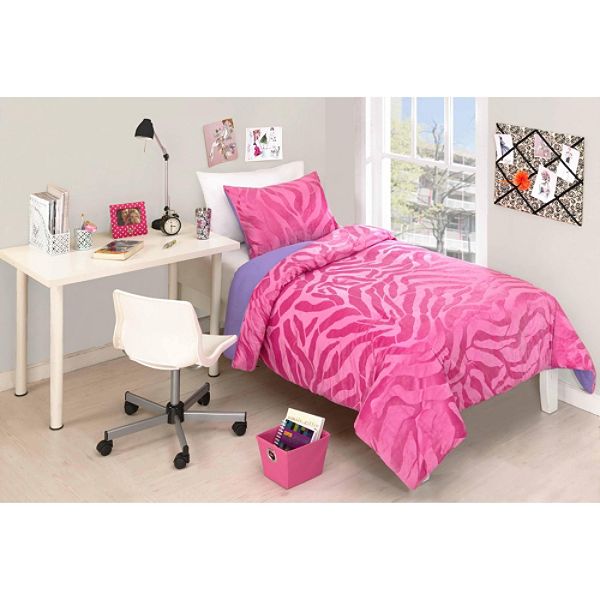 COEXIST by Cannon Plush Comforter Set Zebra Chic 