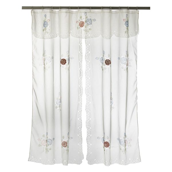 Essential Home Garden Lattice Fabric Shower Curtain