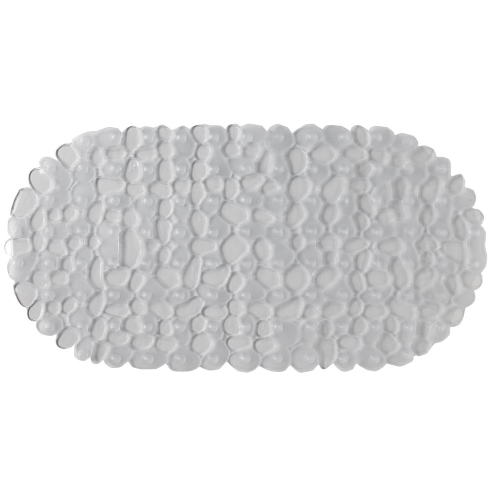 Essential Home 14 in. . X 27 in. Clear Pebble Bath Mat