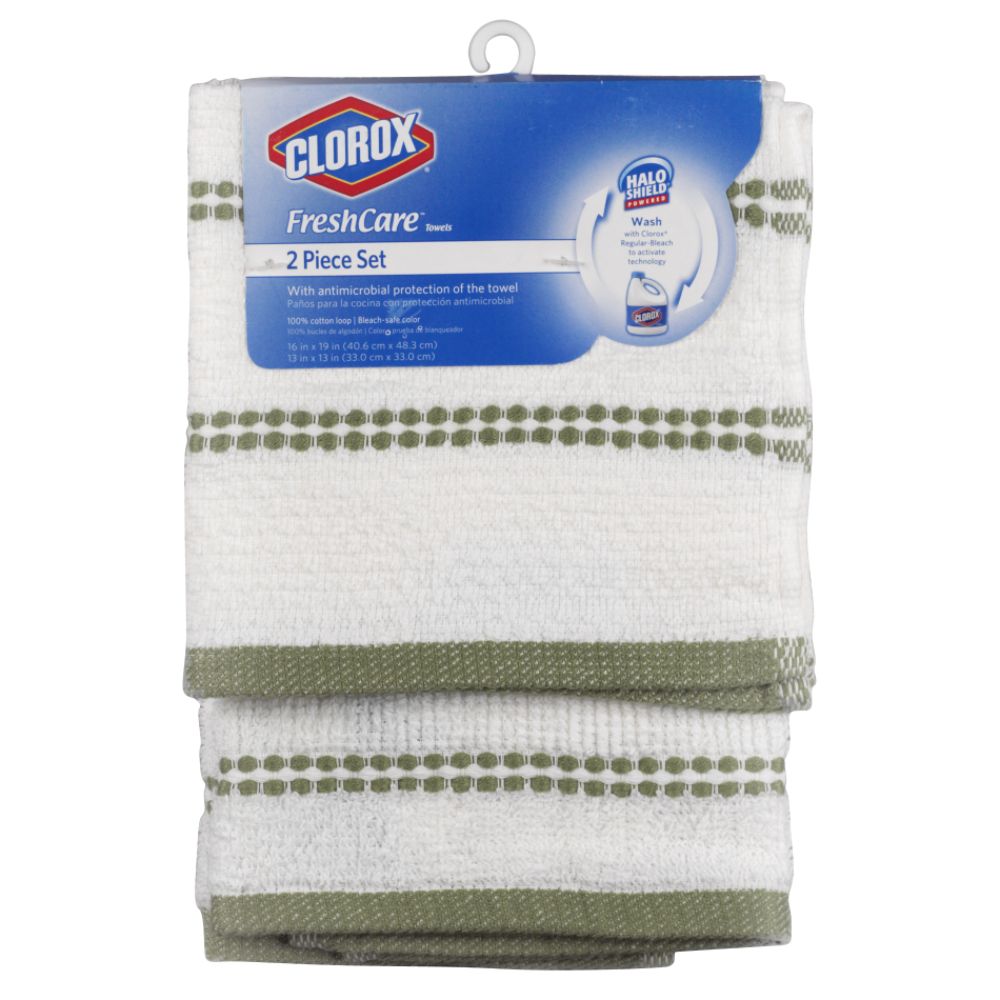 Clorox 2-Pack Multi Dish Towel Sage