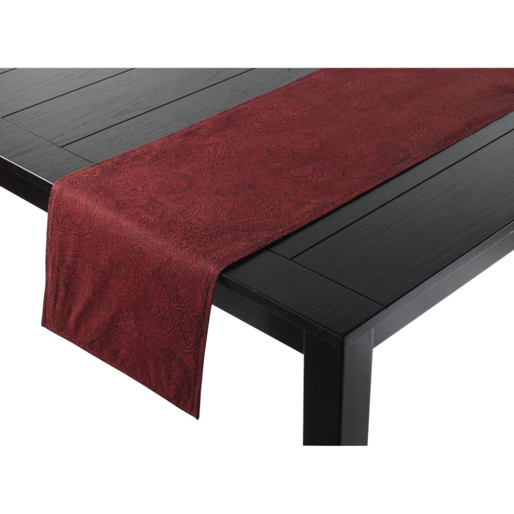 Jaclyn Smith Today Red and Tan Paisley Reversible Table Runner