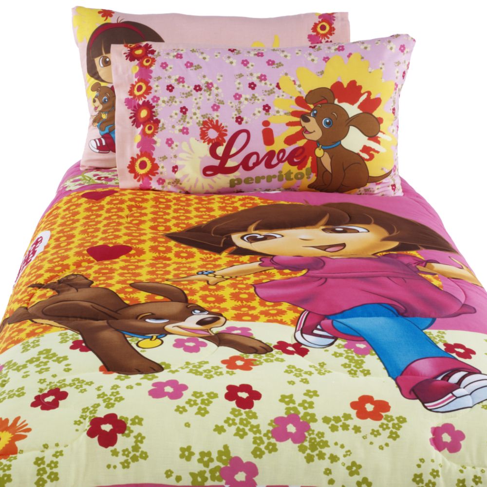  Bedding Twin on Nickelodeon Dora And Puppy Twin Comforter
