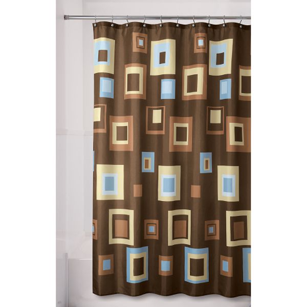 Essential Home Shower Curtain Cubes Fabric
