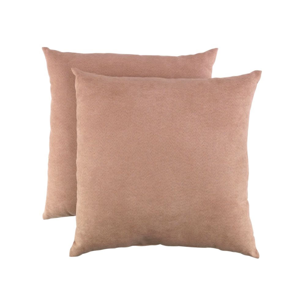 Essential Home Faux Suede 2 pack Decorative Pillows- Tan