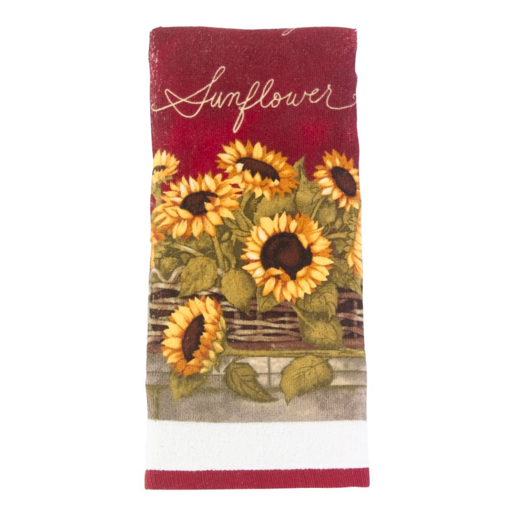 Essential Home Sunflower Basket Printed Kitchen Towel
