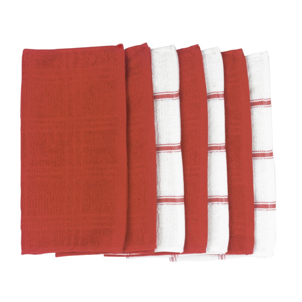 Essential Home 7 Pack Dishcloth - Red at Sears.com