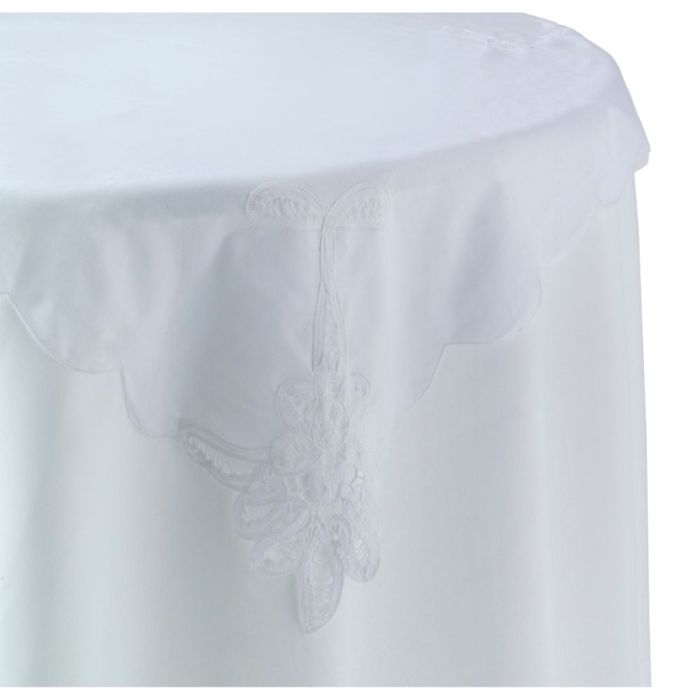 Essential Home White Battenburg 36 In Table Topper at Kmart.com