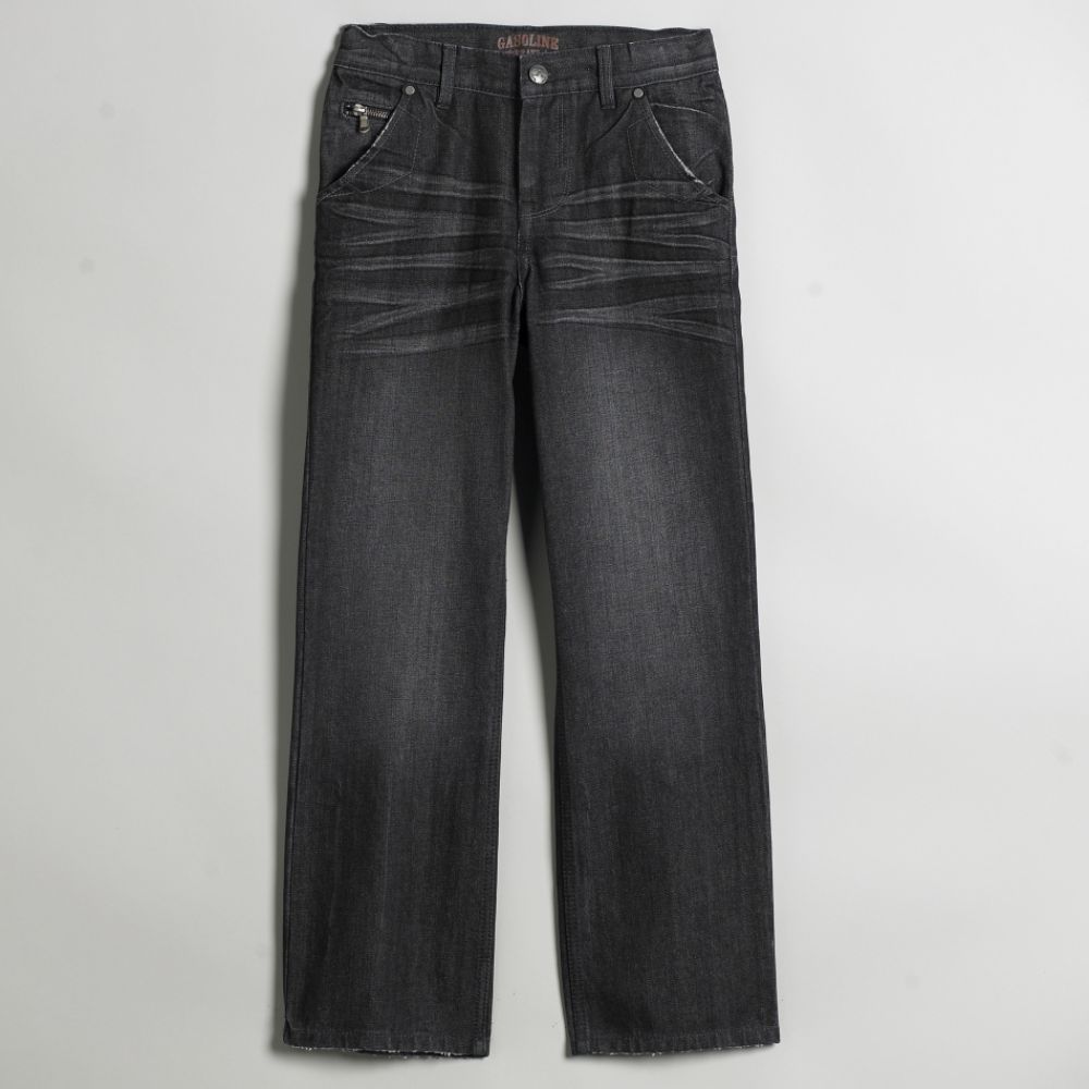 Gasoline Boy's Zipper Pocket Straight Jeans