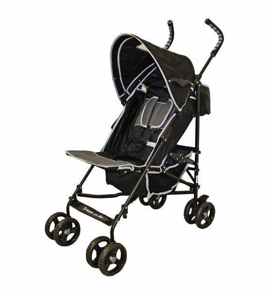 Dream on Me Lightweight Aluminum Baby Stroller with Peek A Boo Canopy, Black