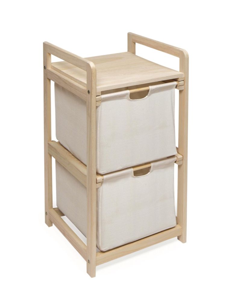 Badger Basket Natural/Unfinished Two Drawer Lightweight Hamper/Storage Unit at Sears.com