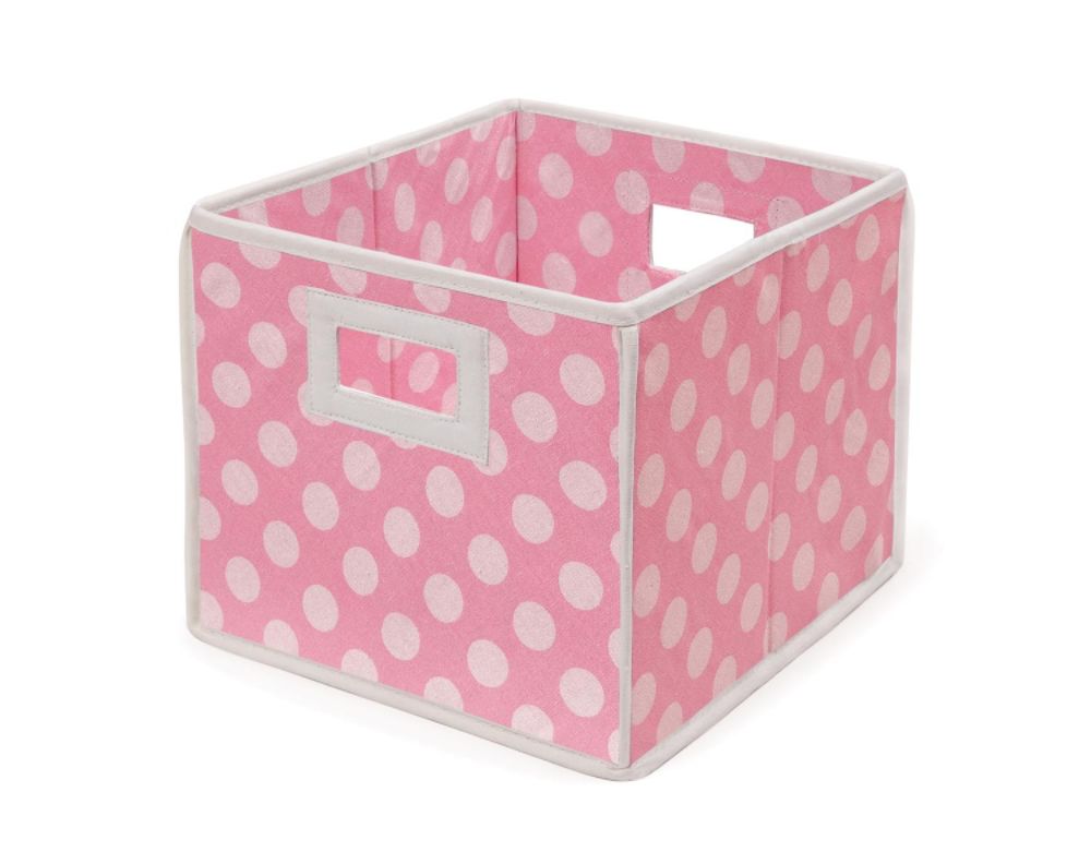 Badger Basket Pink Polka Dot Folding Storage Cube at Sears.com
