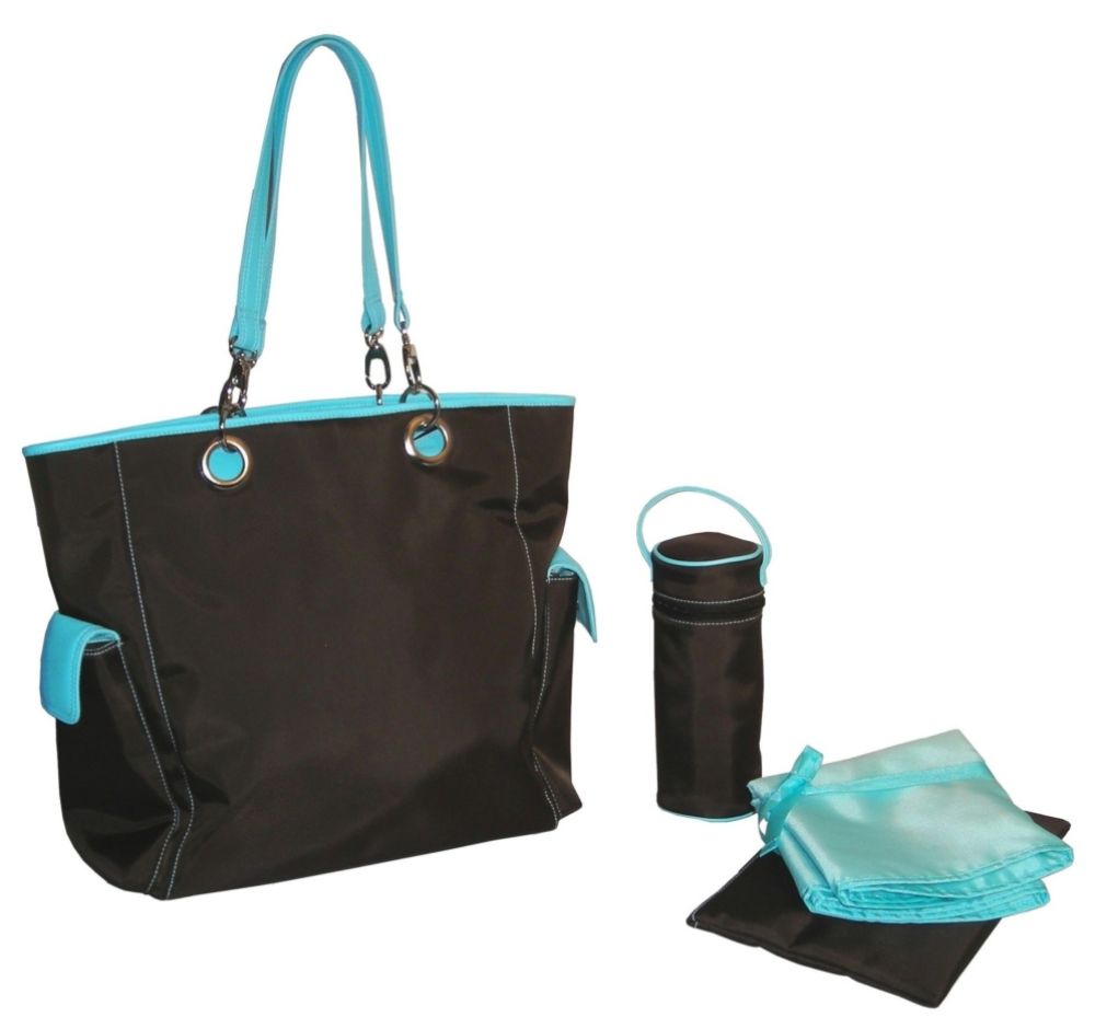 Kalencom Chocolate/Blue Maxi Tote