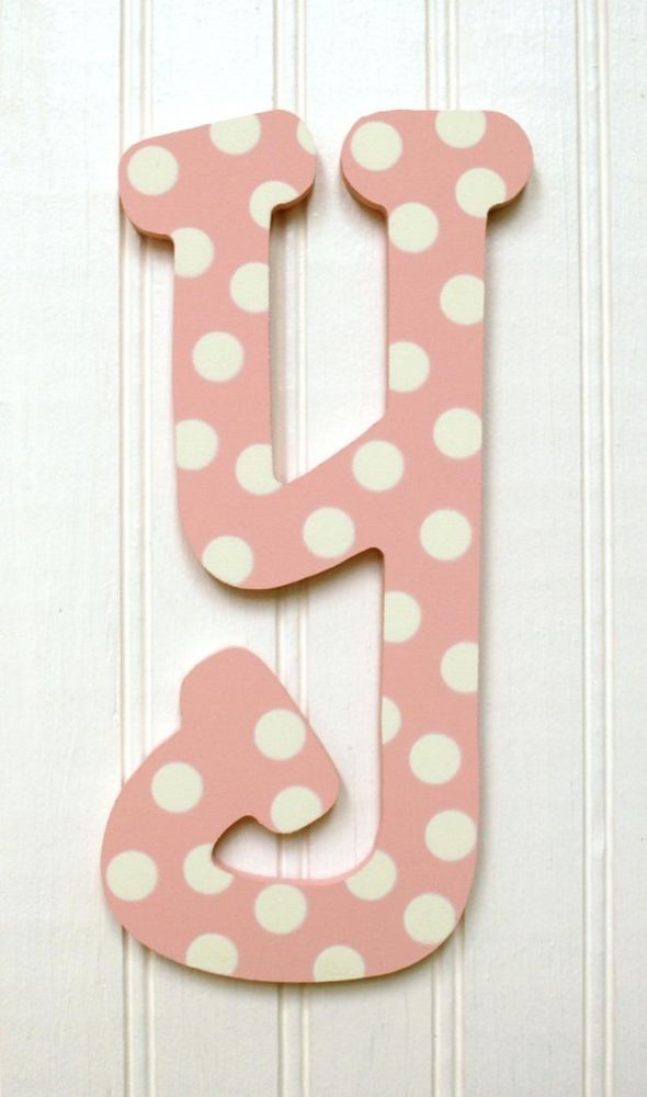 My Baby Sam, Inc. Pink Polka Dot letter y