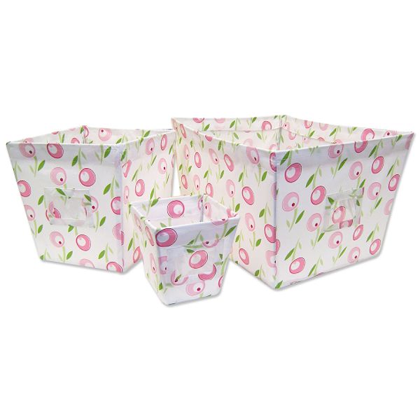 Decor Trend Lab Baby Tulip Set Of 3 Storage Bins 109018