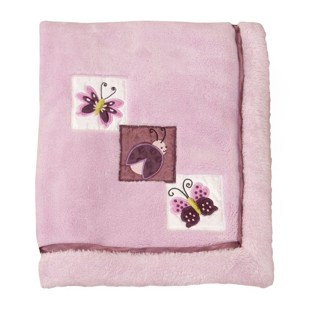 Lambs & Ivy Luv Bugs Micro Plush Blanket w/ Applique at Sears.com