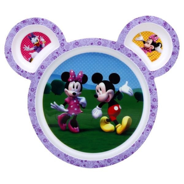 The First Years Learning Curve Plate, Mickey & Minnie Mouse, 1 plate
