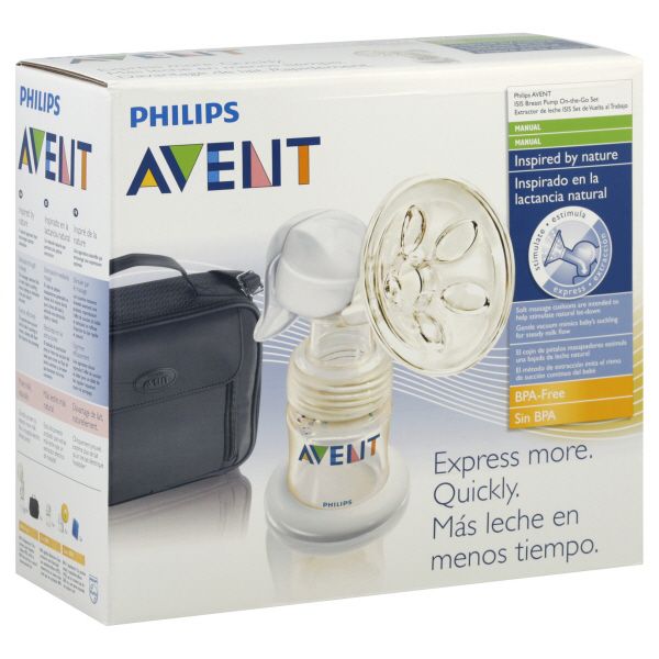 Avent Breast Pump, Manual, On-the-Go Set, 1 set