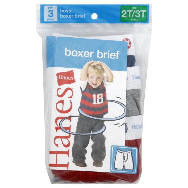 Hanes Boxer Briefs, Boys, Size 2T/3T, 3 briefs at Kmart.com