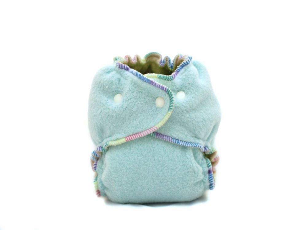Kissa's Cotton Fleece Fitted Diaper - Sky Blue, Size M
