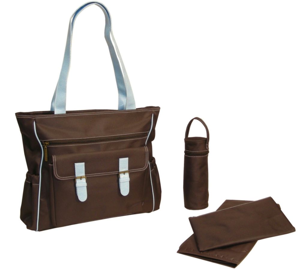 Baby & Co Chocolate/Blue Messenger Tote at Sears.com
